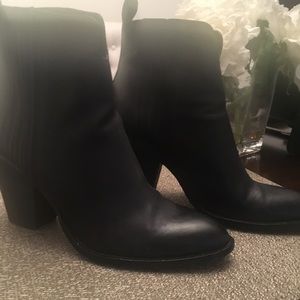 Black Leather Booties